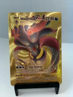 Malamar VMAX Metal Gold Foil Pokemon Card Fan Art Display Card HP23100 - Image 2