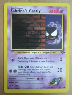 Sabrina's Gastly - 96/132 - Common WOTC TCG—Gym Challenge Pokemon Card - Image 1
