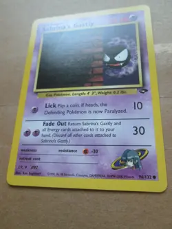 Sabrina's Gastly - 96/132 - Common WOTC TCG—Gym Challenge Pokemon Card - Image 5