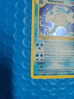 Poliwrath Pokemon TCG Base Set Unlimited Holo Rare Card 13/102 - Image 4