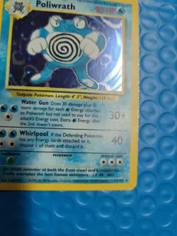 Poliwrath Pokemon TCG Base Set Unlimited Holo Rare Card 13/102 - Image 5