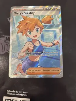 Misty’s Vitality 111/084 - Pitch Black - Card in hand Pokemon English - Image 1