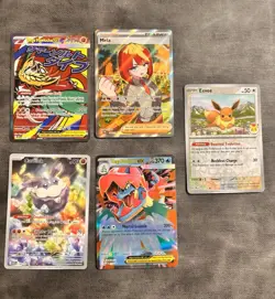 Pokemon TCG English Holo EX Full Art 5-Card Lot Mega Hawlucha +4 - Image 1
