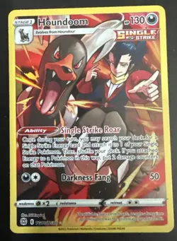 HOUNDOOM TG10/TG30, HOLO, SINGLE STRIKE, FULL ART, POKEMON CARD (NM) - Image 1