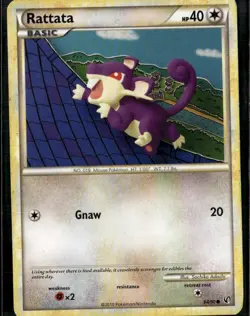 Rattata Common Undaunted 64/90 Colorless Pokemon Card - Image 1