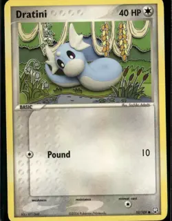 Dratini 052/109 Common Team Rocket Returns 52/109 Colorless Pokemon Card - Image 1
