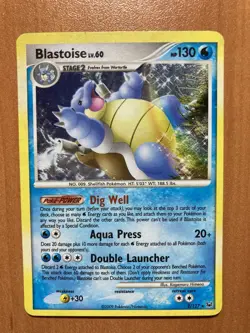 Pokemon Card Blastoise 2/127 Platinum Base Set Holo Rare 2009 Fast Shipping LP - Image 1