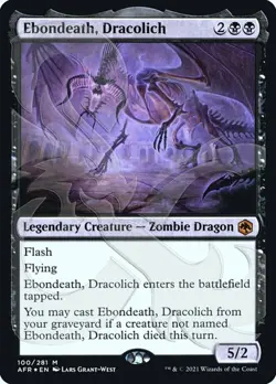 Ebondeath, Dracolich - Foil - Ampersand Promo Unique & Misc Promos Near Mint, En - Image 1