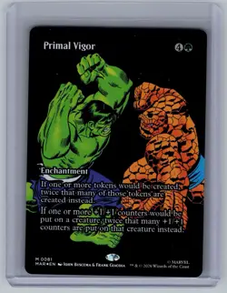 MTG FOIL Primal Vigor Borderless - Marvel Universe #081 - Image 1