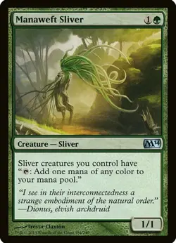 X 1 Manaweft Sliver NM-M M14 184 MTG Magic The Gathering - Image 1