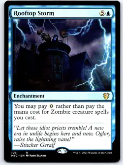 Rooftop Storm 103 R Commander: Innistrad: Midnight Hunt MTG LP - Image 1