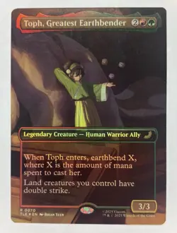 Toph, Greatest Earthbender 0070 MTG Avatar TLA Rare Red/Green Borderless - Image 1