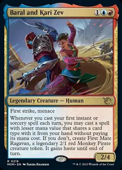 1x Baral and Kari Zev - Foil MTG - March of the Machine - NM-Mint - Image 1