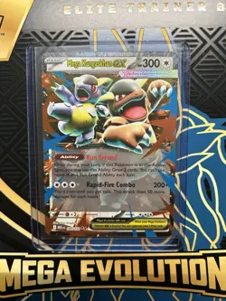 2025 Pokemon Mega Evolution Mega Kangaskhan ex 104/132 Mint + Top Loader - Image 1