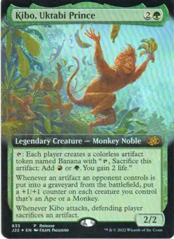 MTG: Jumpstart 2022: Foil Extended Art Kibo, Uktabi Prince: LP Condition - Image 1
