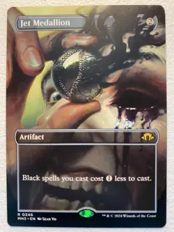MTG 1x BORDERLESS Jet Medallion 346 Modern Horizons 3 Magic the Gathering x1 NM - Image 1