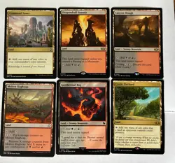 MTG Rakdos (red black) - utility Land Lot - x6 NM regular MTG Commander - Image 1