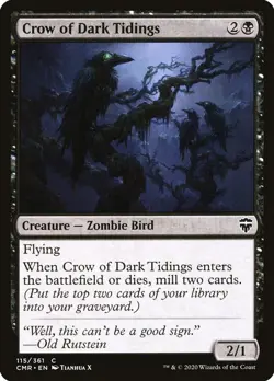 NM - Crow of Dark Tidings [CMR - 115] Commander Legends - Image 1