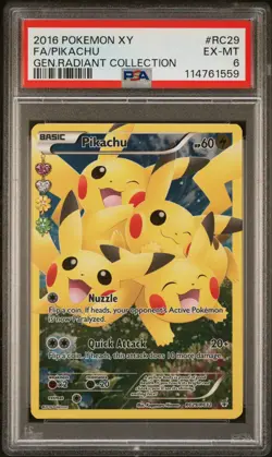 2016 POKEMON GENERATIONS RADIANT COLLECTION PIKACHU #RC29 PSA 6 EX #114761559 - Image 1
