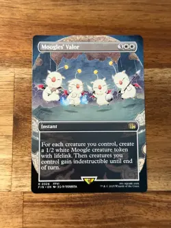 Final Fantasy Moogles' Valor (Borderless) non foil Magic MTG FIN326 - Image 1