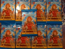 MTG Aetherdrift Play Booster Pack Lot of 9 Sealed Magic the Gathering Cards - Image 1