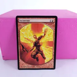 MTG Magic The Gathering Incinerate 3/7 Textless Player Rewards Promo HP - Image 1