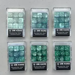 Die Hard Dice Plus Power Packs MtG Spindown Counters-Green Set of 6 Boxes NIB - Image 1