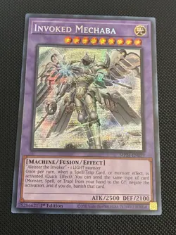 Yugioh! Invoked Mechaba MP24-EN059 Prismatic Secret Rare 1st Edition NM - Image 1