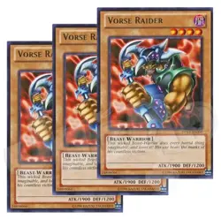 Yugioh - Vorse Raider x 3 - Rare NM - Plus Free Holographic Card - Image 1