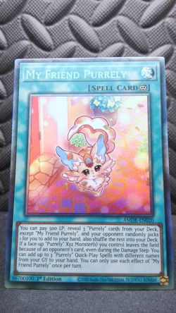 | Yugioh My Friend Purrely AMDE-EN020 1st Edition Collector's Rare Euro NM 🔥 | - Image 2