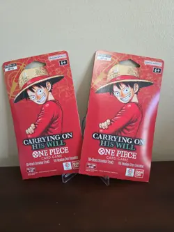 New Sealed One Piece OP-13 Carrying on His Will Sleeved Blister Packs - Lot of 2 - Image 1