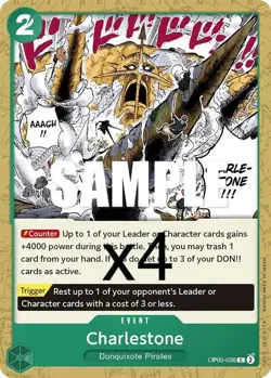 4X One Piece Card Game Charlestone OP05-038 Common NM - Image 1