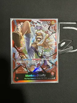 • Monkey.D.Luffy • ST21-001 Alt Art Leader Gear 5 Holo Foil One Piece TCG NM - Image 1