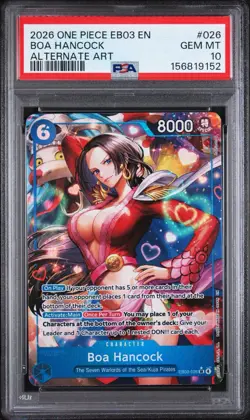 2026 ONE PIECE EB03 HEROINES EDITION- #026 BOA HANCOCK ALTERNATE ART PSA 10 - Image 1