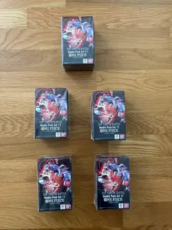 5X Lot One Piece Double Pack Set Vol. 11 The Time of Battle DP-11 OP-16 Box NEW - Image 1