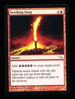 * * 1x Seething Song x1 * * Mirrodin MTG VLP Very Lightly Played - Image 1