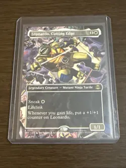 Leonardo, Cutting Edge (Borderless) - 211 - NM - TMNT - Image 1