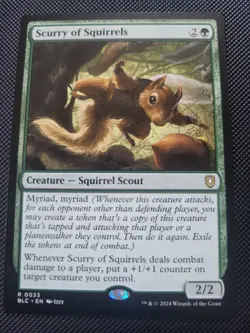 MTG Scurry of Squirrels EX/NM 0033 Commander: Bloomburrow BLC Squirrel Girl - Image 1