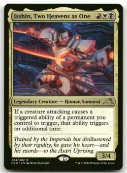 Isshin, Two Heavens as One #224 (NM) Kamigawa Neon Dynasty NEO Magic MTG - Image 1