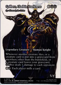Golbez, Clad in Darkness Syr Konrad, the Grim (Showcase) 10 FINAL FANTASY MTG NM - Image 1