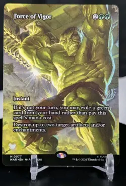 MTG Force of Vigor REGULAR NON-FOIL NM Marvel Universe MAR #077 Mythic Rare - Image 1