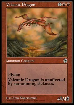 MTG English Volcanic Dragon NM Normal Portal - Image 1