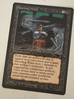 Magic the Gathering MTG Antiquities Haunting Wind NM (Beta Bob) - Image 1