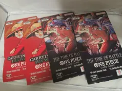 One Piece Card Game Lot Of 4 English Booster Packs: Time of Battle/Will - Image 1