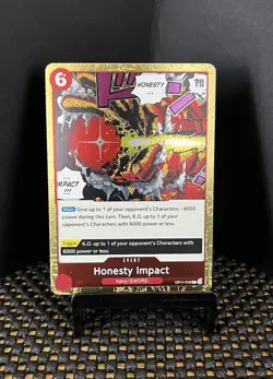 One Piece CCG Honesty Impact OP11-018 A Fist of Divine Speed R English Foil X3 - Image 4