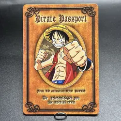Luffy 2003 One Piece Pirate Passport Card Promo Limited Japanese Vintage Odaiba - Image 2
