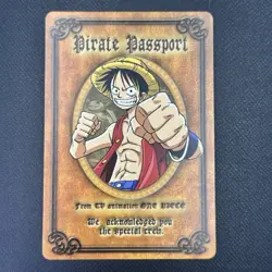 Luffy 2003 One Piece Pirate Passport Card Promo Limited Japanese Vintage Odaiba - Image 3