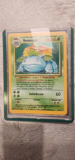 Pokemon TCG Base Set Venusaur Holo Rare 15/102 English 1999 100 HP - Image 3