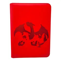 Ultra Pro Pokemon TCG Charizard 9 Pocket Leather Binder Red 360 Card Capacity - Image 4