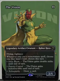Magic: The Gathering The Vision (Borderless) 379 NON FOIL Marvel Super Heroes - Image 1